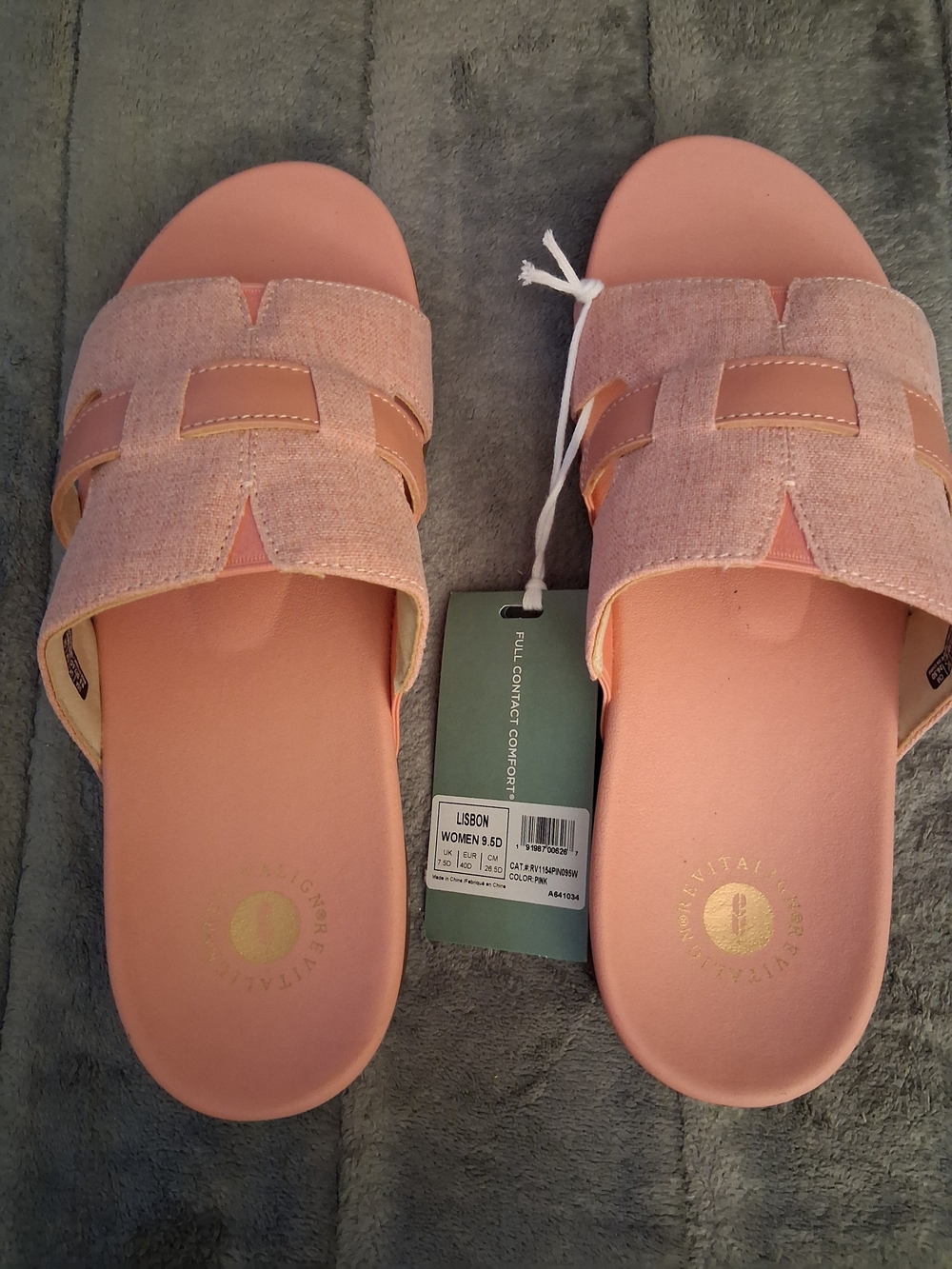 Waco Shoe Company Revitalign Lisbon Women’s US Size 9.5D Pink Slide Sandals